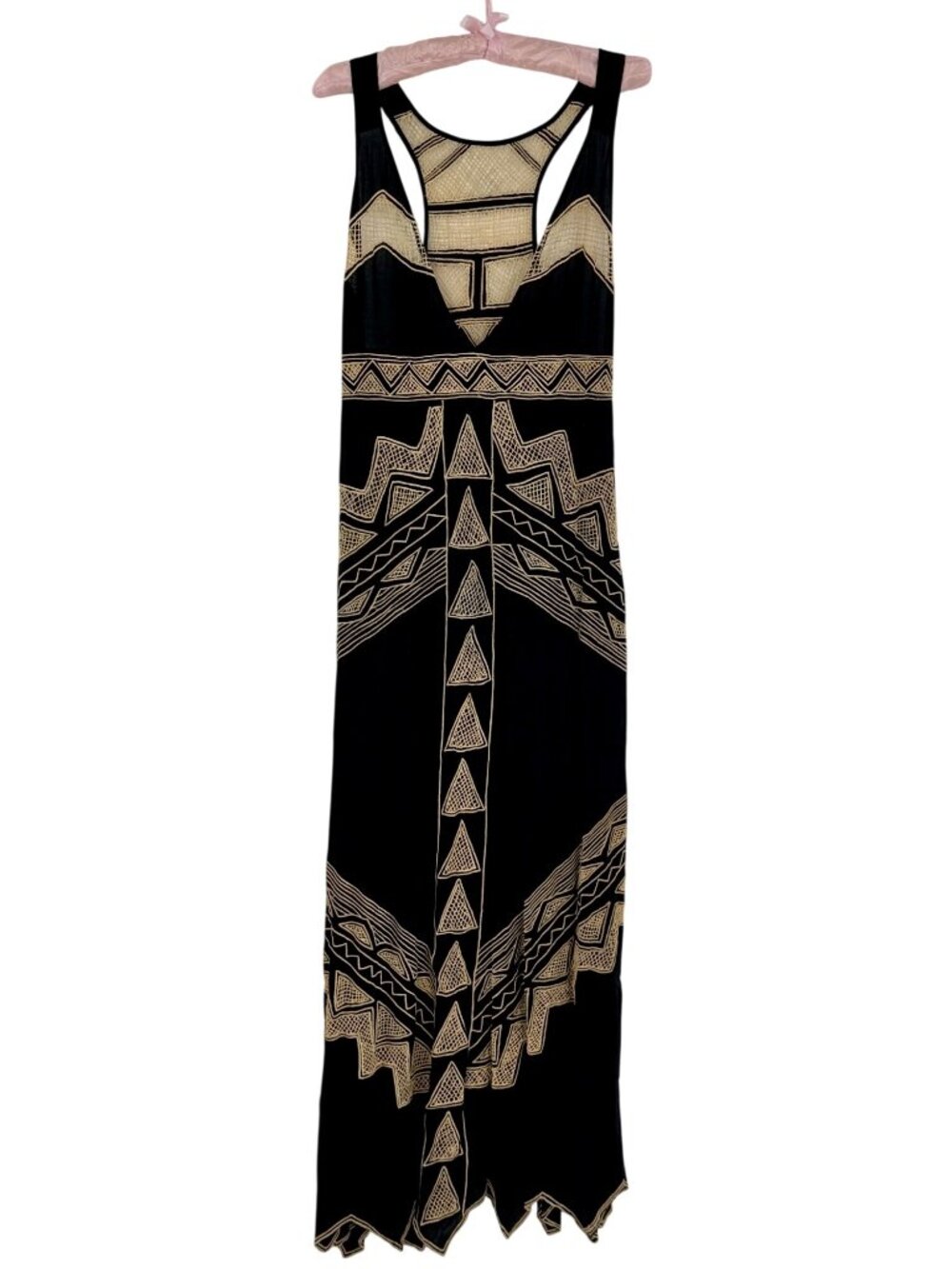 RARE VTG NWOT Free People Jen’s Pirate Booty Black Embroidered Maxi Dress | Boho - Picture 2 of 16